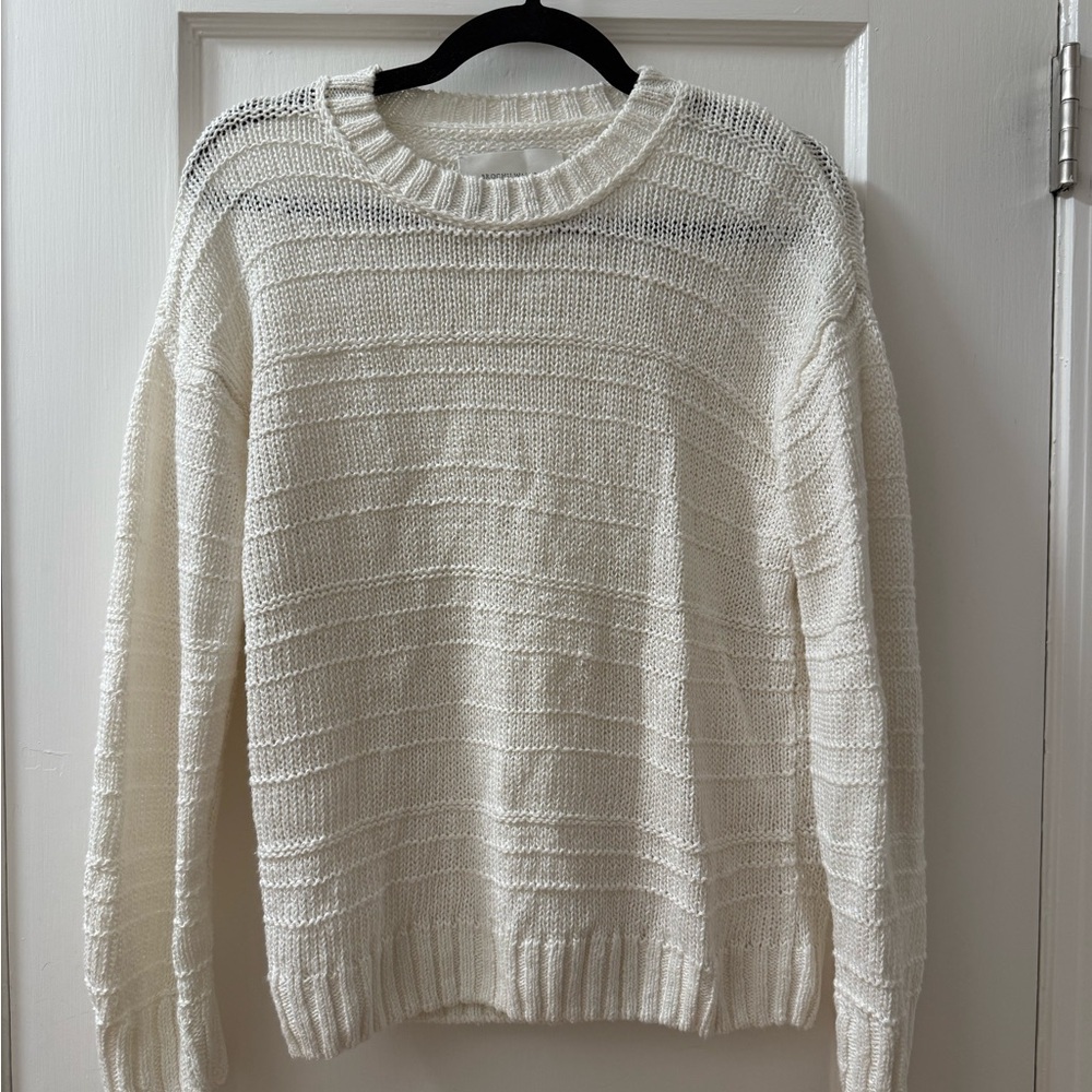 Brochu Walker Cozy White Knit Sweater